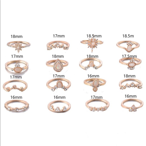 16-Piece Vintage Boho Ring Stack - Picture 4 of 5